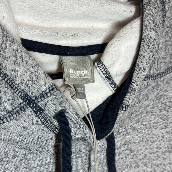 Bench Tranquil Funnel Neck Hoodie Pullover Gray Heather Size Small (36/74) NWT - Picture 3 of 8